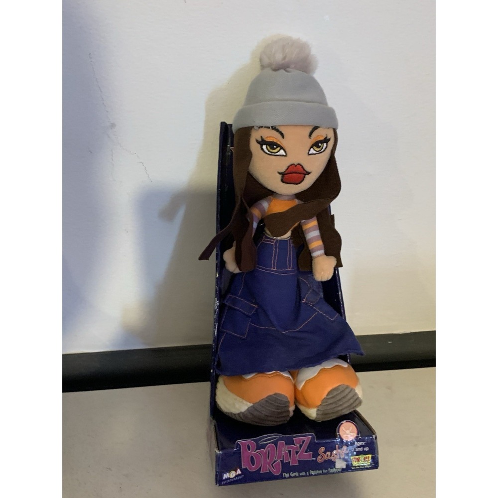 Sasha Bratz Poseable Stuffed Girl Plush Doll Toy VTG 2002 MGA Fun4All 10" NEW!!